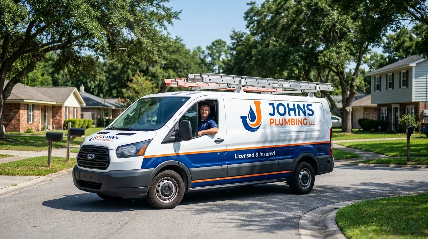 Johns Plumbing LLC service van in Salyersville, KY