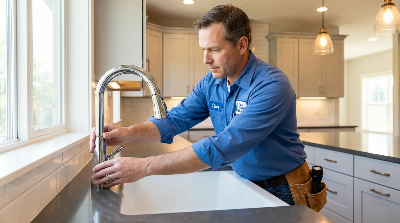 Kitchen faucet installation by Johns Plumbing LLC in Salyersville