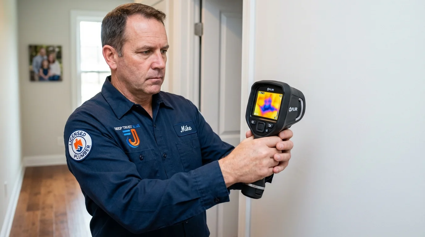 Thermal imaging leak detection by Johns Plumbing LLC in Salyersville